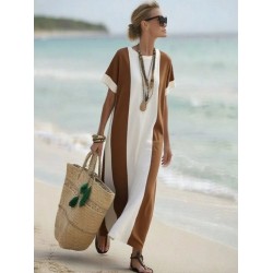 Kadın Kısa Kollu Bisiklet Yaka Uzun Süprem Elbise , 32114 Kadın Kısa Kollu Bisiklet Yaka Uzun Süprem Elbise , 32114