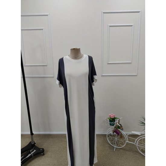 Kadın Kısa Kollu Bisiklet Yaka Uzun Süprem Elbise , 32112 Kadın Kısa Kollu Bisiklet Yaka Uzun Süprem Elbise , 32112