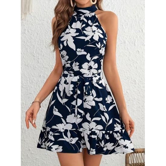 Kadın Omuzlardan Açık Balıkçı Yakalı Kuşaklı Desenli Kısa Süprem Elbise , 32109 Kadın Omuzlardan Açık Balıkçı Yakalı Kuşaklı Desenli Kısa Süprem Elbise , 32109