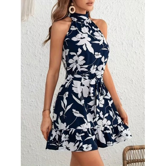 Kadın Omuzlardan Açık Balıkçı Yakalı Kuşaklı Desenli Kısa Süprem Elbise , 32109 Kadın Omuzlardan Açık Balıkçı Yakalı Kuşaklı Desenli Kısa Süprem Elbise , 32109