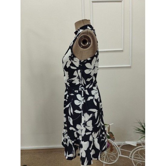 Kadın Omuzlardan Açık Balıkçı Yakalı Kuşaklı Desenli Kısa Süprem Elbise , 32109 Kadın Omuzlardan Açık Balıkçı Yakalı Kuşaklı Desenli Kısa Süprem Elbise , 32109