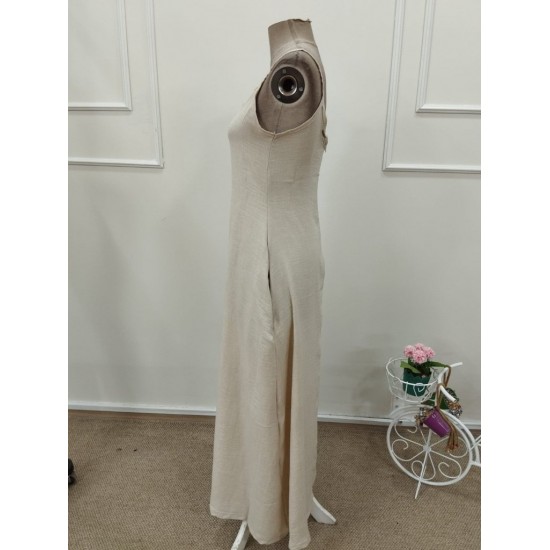 Kadın Ip Askılı V Yakalı Cep Detaylı Uzun Elbise , 32096 Kadın Ip Askılı V Yakalı Cep Detaylı Uzun Elbise , 32096