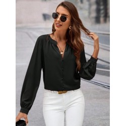 Kadın Uzun Kollu önden Düğmeli Hakim Yaka Ithal Krep Bluz, 32134 Kadın Uzun Kollu önden Düğmeli Hakim Yaka Ithal Krep Bluz, 32134