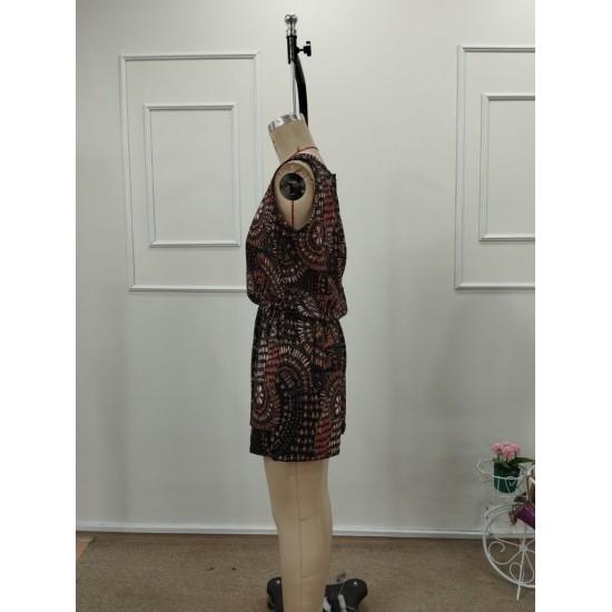 Kadın Kolsuz Bisiklet Yaka Kısa Desenli Süprem Tulum, 32128 Kadın Kolsuz Bisiklet Yaka Kısa Desenli Süprem Tulum, 32128