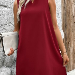 Kadın Askılı V Yakalı Geniş Kesim Detaylı Kısa Janjan Krep Elbise , 32123 Kadın Askılı V Yakalı Geniş Kesim Detaylı Kısa Janjan Krep Elbise , 32123