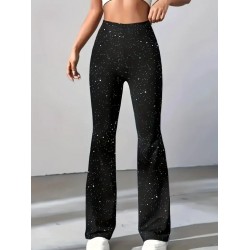 Kadın Yüksek Bel Taşlı Dalgıç Tayt , 32135