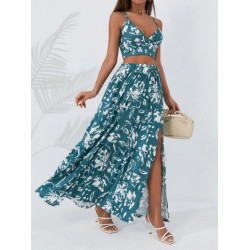 Kadın Kolsuz Askılı Crop Ikili Süprem Takım , 32139