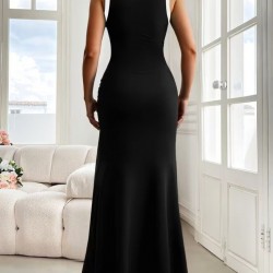 Kadın Askılı Derin V Yakalı Yırtmaç Detaylı Uzun Viskon Elbise , 32154 Kadın Askılı Derin V Yakalı Yırtmaç Detaylı Uzun Viskon Elbise , 32154