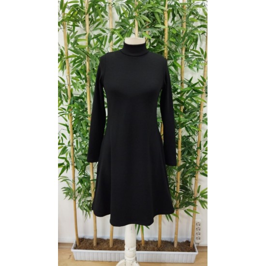 Kadın Uzun Kollu Balıkçı Yaka Salaş Kusa Akrilik Elbise, 28493