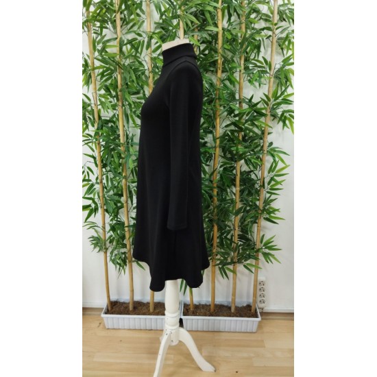 Kadın Uzun Kollu Balıkçı Yaka Salaş Kusa Akrilik Elbise, 28493