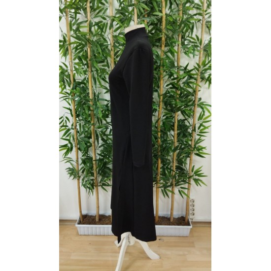 Kadın Uzun Kollu Balıkçı Yaka Derin Yırtmaç Detay Modal Elbise , 32165