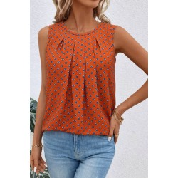 Kadın Askılı Yuvarlak Yakalı Desenli Süprem Bluz, 32178 Kadın Askılı Yuvarlak Yakalı Desenli Süprem Bluz, 32178