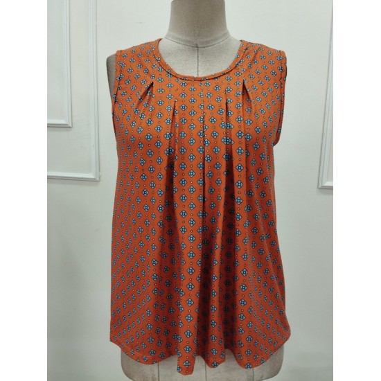 Kadın Askılı Yuvarlak Yakalı Desenli Süprem Bluz, 32178 Kadın Askılı Yuvarlak Yakalı Desenli Süprem Bluz, 32178