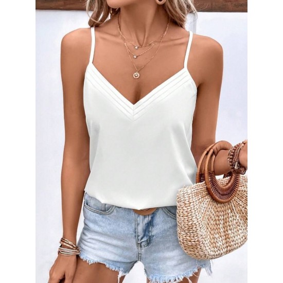 Kadın Ip Askılı V Yakalı Viskon Bluz, 31998