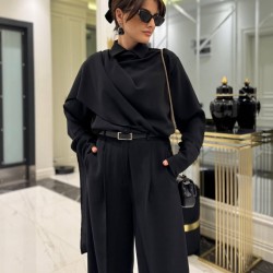 Kadın Uzun Kollu şal Detaylı Bluz Ve Pantolon Ikili Takım , 32189