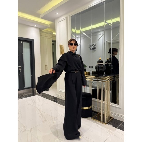 Kadın Uzun Kollu şal Detaylı Bluz Ve Pantolon Ikili Takım , 32189