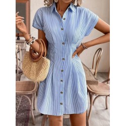 Kadın Kısa Kollu Yakalı önden Düğmeli Kısa Trikoton Elbşse, 32212 Kadın Kısa Kollu Yakalı önden Düğmeli Kısa Trikoton Elbşse, 32212