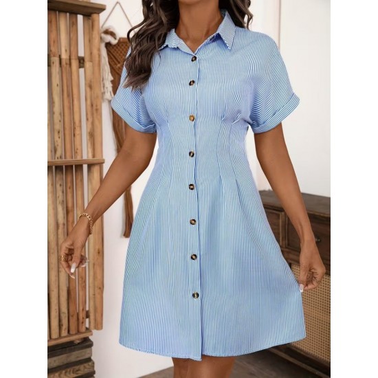 Kadın Kısa Kollu Yakalı önden Düğmeli Kısa Trikoton Elbşse, 32212 Kadın Kısa Kollu Yakalı önden Düğmeli Kısa Trikoton Elbşse, 32212