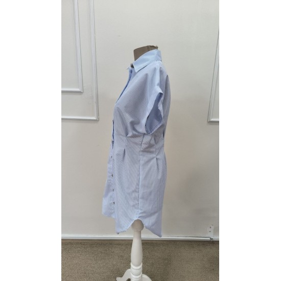 Kadın Kısa Kollu Yakalı önden Düğmeli Kısa Trikoton Elbşse, 32212 Kadın Kısa Kollu Yakalı önden Düğmeli Kısa Trikoton Elbşse, 32212