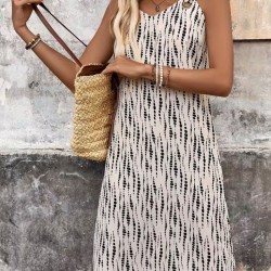 Kadın Askılı V Yakalı Desenli Kısa Süprem Elbise  Kadın Askılı V Yakalı Desenli Kısa Süprem Elbise, 32216