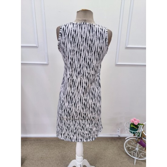 Kadın Askılı V Yakalı Desenli Kısa Süprem Elbise  Kadın Askılı V Yakalı Desenli Kısa Süprem Elbise, 32216