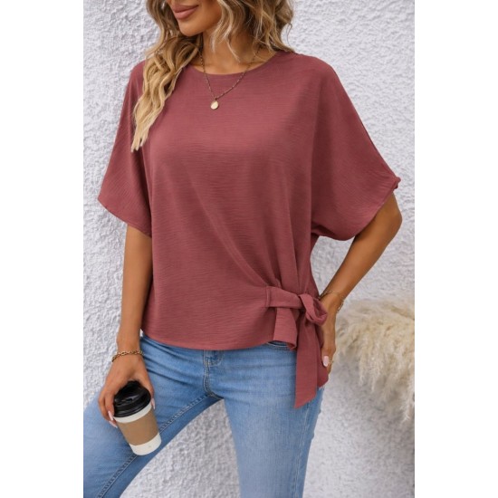 Kadın Kısa Kollu Bisiklet Yaka Yandan Bağcıklı Aerobin Bluz , 32236 Kadın Kısa Kollu Bisiklet Yaka Yandan Bağcıklı Aerobin Bluz , 32236