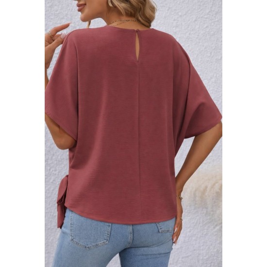 Kadın Kısa Kollu Bisiklet Yaka Yandan Bağcıklı Aerobin Bluz , 32236 Kadın Kısa Kollu Bisiklet Yaka Yandan Bağcıklı Aerobin Bluz , 32236
