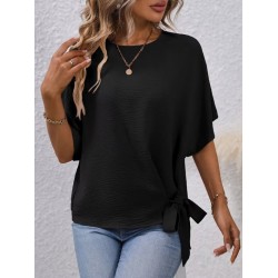 Kadın Kısa Kollu Bisiklet Yaka Yandan Bağcıklı Aerobin Bluz , 32233 Kadın Kısa Kollu Bisiklet Yaka Yandan Bağcıklı Aerobin Bluz , 32233