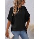 Kadın Kısa Kollu Bisiklet Yaka Yandan Bağcıklı Aerobin Bluz , 32233