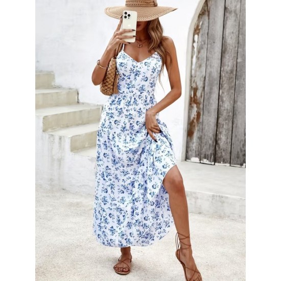 Kadın Askılı V Yakalı Arkadan Bağlamalı Uzun Süprem Elbise , 32222 Kadın Askılı V Yakalı Arkadan Bağlamalı Uzun Süprem Elbise , 32222