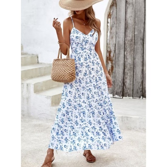 Kadın Askılı V Yakalı Arkadan Bağlamalı Uzun Süprem Elbise , 32222 Kadın Askılı V Yakalı Arkadan Bağlamalı Uzun Süprem Elbise , 32222