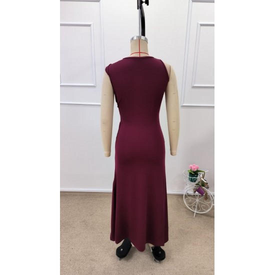 Kadın Omuzlardan Acık Yandan Buzgulu Yırtmaçlı Uzun Dalgıç Elbise, 32217