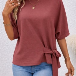 Kadın Kısa Kollu Bisiklet Yaka Yandan Bağcıklı Aerobin Bluz , 32245 Kadın Kısa Kollu Bisiklet Yaka Yandan Bağcıklı Aerobin Bluz , 32245