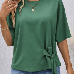 Kadın Kısa Kollu Bisiklet Yaka Yandan Bağcıklı Aerobin Bluz , 32244 Kadın Kısa Kollu Bisiklet Yaka Yandan Bağcıklı Aerobin Bluz , 32244