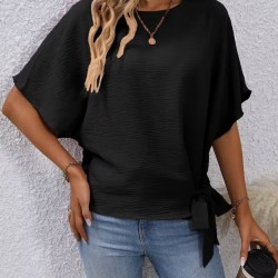 Kadın Kısa Kollu Bisiklet Yaka Yandan Bağcıklı Aerobin Bluz , 32243 Kadın Kısa Kollu Bisiklet Yaka Yandan Bağcıklı Aerobin Bluz , 32243