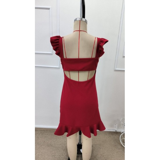 Kadın Askılı Kare Yakalı Eteği Fırfırlı Kısa Ithal Krep Elbise , 32242 Kadın Askılı Kare Yakalı Eteği Fırfırlı Kısa Ithal Krep Elbise , 32242