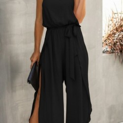 Kadın Ip Askılı V Yakalı Belden Kuşaklı Yandan Yırtmaçlı Uzun Aerobin Tulum , 32270 Kadın Ip Askılı V Yakalı Belden Kuşaklı Yandan Yırtmaçlı Uzun Aerobin Tulum , 32270