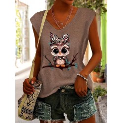 Kadın Kısa Kollu V Yakalı Desenli Viskon Bluz, 32290