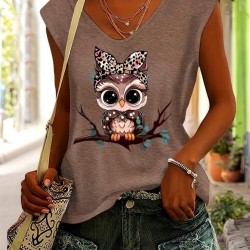 Kadın Kısa Kollu V Yakalı Desenli Viskon Bluz, 32290