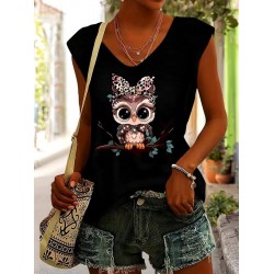 Kadın Kısa Kollu V Yakalı Desenli Viskon Bluz, 32288