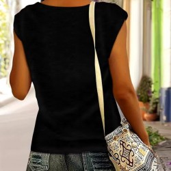 Kadın Kısa Kollu V Yakalı Desenli Viskon Bluz, 32288 Kadın Kısa Kollu V Yakalı Desenli Viskon Bluz, 32288