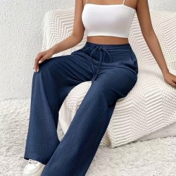 Kadın Yüksek Bel önden Bağlamalı Geniş Kesim Detaylı Uzun Pantolon , 32302 Kadın Yüksek Bel önden Bağlamalı Geniş Kesim Detaylı Uzun Pantolon , 32302