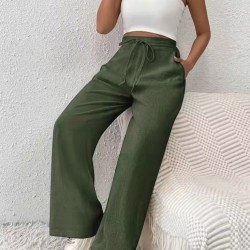 Kadın Yüksek Bel önden Bağlamalı Geniş Kesim Detaylı Uzun Pantolon , 32301 Kadın Yüksek Bel önden Bağlamalı Geniş Kesim Detaylı Uzun Pantolon , 32301