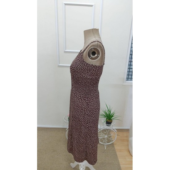 Kadın Ip Askılı Beli Lastikli Yırtmaçlı Midi Elbise, 32313 Kadın Ip Askılı Beli Lastikli Yırtmaçlı Midi Elbise, 32313