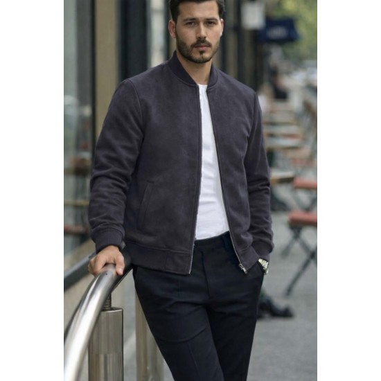 Erkek Uzun Kollu önden Fermuarlı Süet Ceket, 32311 Erkek Uzun Kollu önden Fermuarlı Süet Ceket, 32311