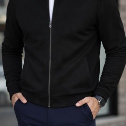 Erkek Uzun Kollu önden Fermuarlı Süet Ceket, 32309