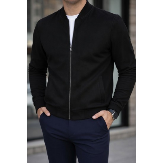 Erkek Uzun Kollu önden Fermuarlı Süet Ceket, 32309 Erkek Uzun Kollu önden Fermuarlı Süet Ceket, 32309