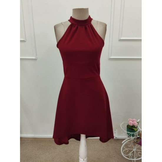 Kadın Omuzlardan Açık Boyundan Halka Detaylı Görünümlü Asimetrik Detaylı Kısa Ithal Krep Elbise , 32318 Kadın Omuzlardan Açık Boyundan Halka Detaylı Görünümlü Asimetrik Detaylı Kısa Ithal Krep Elbise , 32318