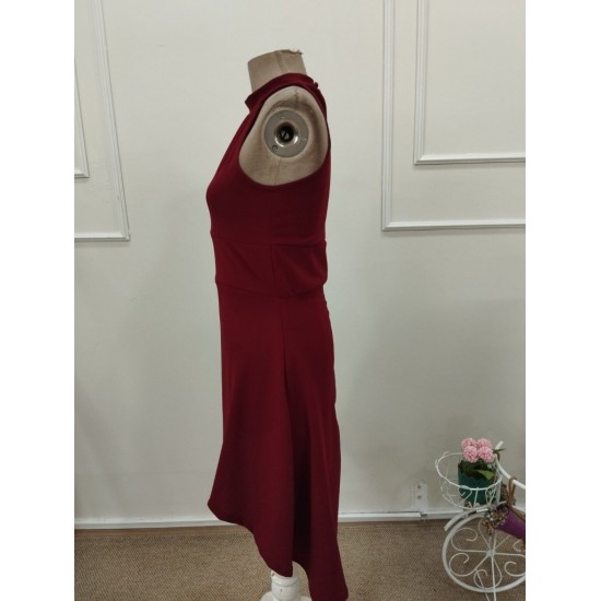 Kadın Omuzlardan Açık Boyundan Halka Detaylı Görünümlü Asimetrik Detaylı Kısa Ithal Krep Elbise , 32318 Kadın Omuzlardan Açık Boyundan Halka Detaylı Görünümlü Asimetrik Detaylı Kısa Ithal Krep Elbise , 32318