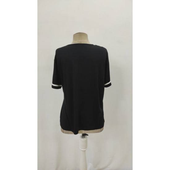 Kadın Kosa Kollu Ribanalı V Yaka Ve Kol Detaylı Viskon Bluz , 32332